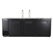 True TDD-4-HC 90" Kegerator Beer Dispenser w/ (4) Keg Capacity - (2) Columns, Black, 115v