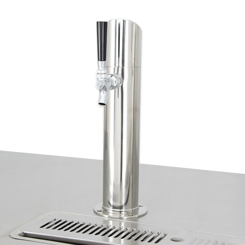 True TDD-4-HC 90" Kegerator Beer Dispenser w/ (4) Keg Capacity - (2) Columns, Black, 115v
