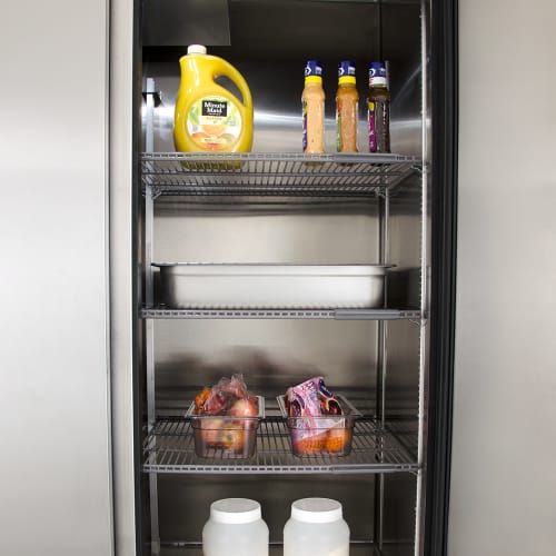 True TS-72-HC 78 1/10" Three Section Reach In Refrigerator, (3) Left/Right Hinge Solid Doors, 115v