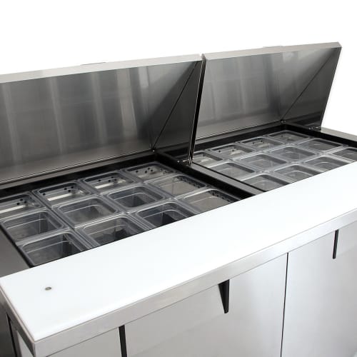 True TSSU-60-24M-B-ST-HC 60" TSSU Series Mega Top Sandwich/Salad Prep Table w/ Refrigerated Base, 115v