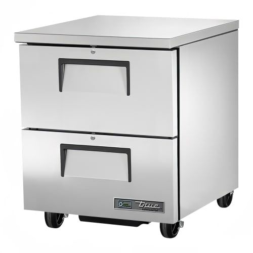 True TUC-27D-2-HC 27" W Undercounter Refrigerator w/ (1) Section & (2) Drawers, 115v