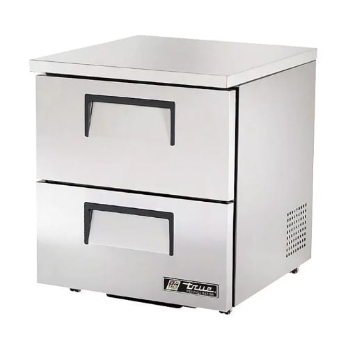 True TUC-27D-2-HC-LP 27" W Undercounter Refrigerator w/ (1) Section & (2) Drawers, 115v