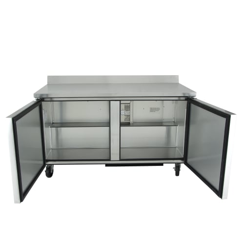 True TWT-60F-HC 60 1/2" W Worktop Freezer w/ (2) Sections & (2) Doors, 115v