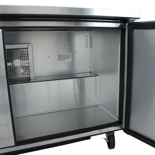 True TWT-60F-HC 60 1/2" W Worktop Freezer w/ (2) Sections & (2) Doors, 115v