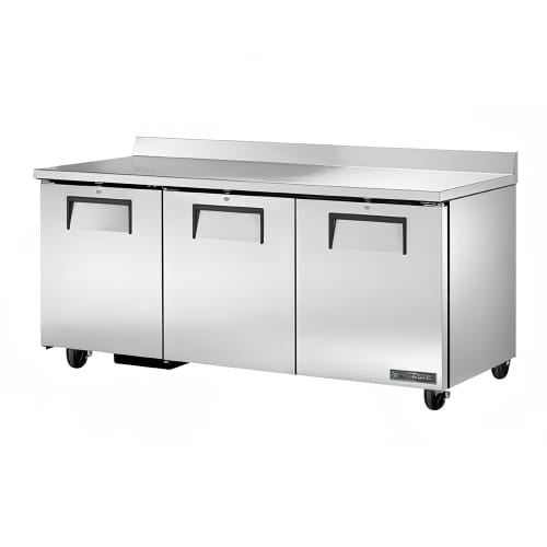 True TWT-72-HC 72" Worktop Refrigerator w/ (3) Sections, 115v