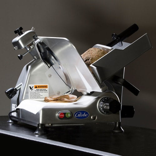 Globe G10 Manual Meat & Cheese Slicer w/ 10" Blade, Belt Driven, Aluminum, 1/3 hp