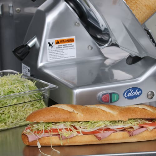 Globe G10 Manual Meat & Cheese Slicer w/ 10" Blade, Belt Driven, Aluminum, 1/3 hp