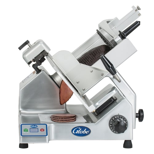 Globe SG13 Manual Meat & Cheese w/ 13" Blade, Belt Driven, Aluminum, 1/2 hp