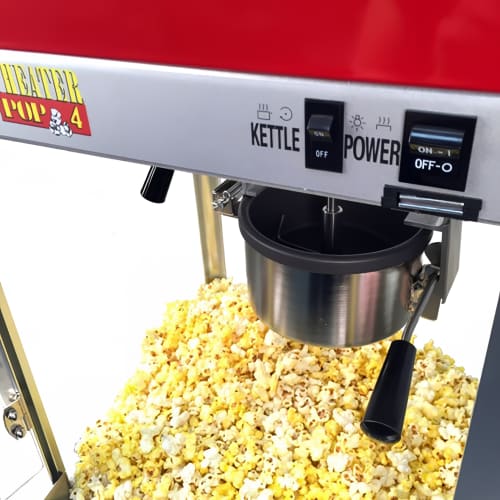 Paragon Popcorn Machine w/ 4 oz Kettle & Red Finish, 120v (1104210)