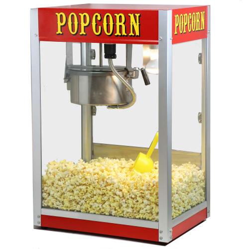 Paragon Popcorn Machine w/ 8 oz Kettle & Red Finish, 120v (1108110)