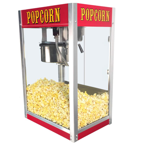 Paragon Popcorn Machine w/ 8 oz Kettle & Red Finish, 120v (1108110)