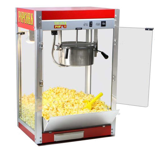 Paragon Popcorn Machine w/ 8 oz Kettle & Red Finish, 120v (1108110)