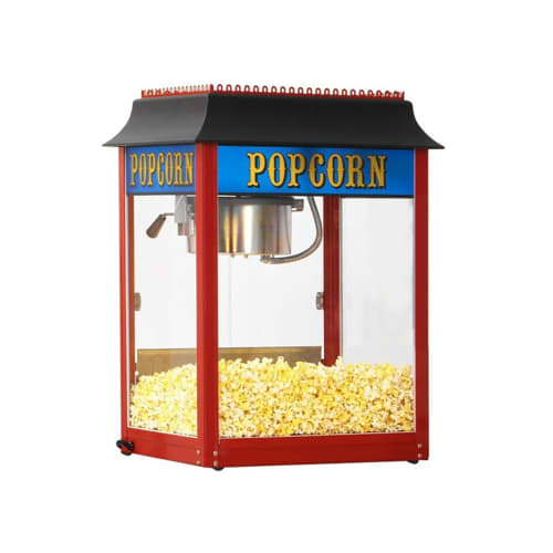 Paragon Popcorn Machine w/ 8 oz Kettle & Red Finish, 120v (1108910)