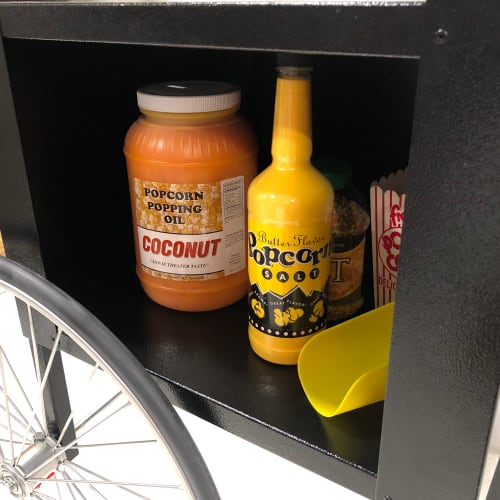Paragon Small Popcorn Cart for Professional 4 Ounce Popper w/ Storage, Black (3080710)