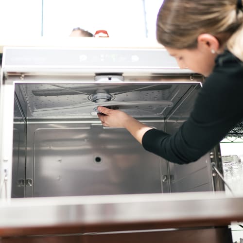 Centerline by Hobart CUH-1 High Temp Rack Undercounter Dishwasher w/ 24 Racks/hr Capacity, Built-in Booster, 208-240v/1ph
