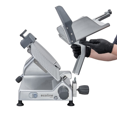 Ecoline by Hobart ECO12 Manual Meat & Cheese Slicer w/ 12" Blade, Belt Driven, Aluminum, 1/2 hp
