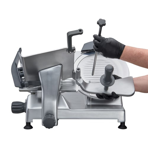 Ecoline by Hobart ECO12 Manual Meat & Cheese Slicer w/ 12" Blade, Belt Driven, Aluminum, 1/2 hp