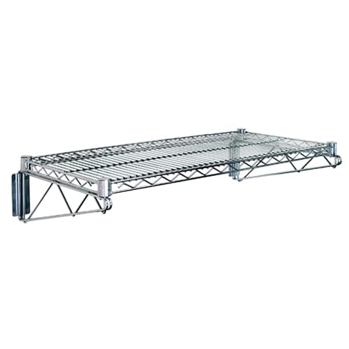 Quantum Food Service Wire Wall Mounted Shelf, 48"W x 14"D, Gray (WDWB1448GY)