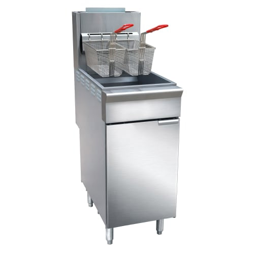 Black Diamond BDGF-ES35/NG Gas Fryer - (1) 35 lb Vat, Floor Model, Natural Gas