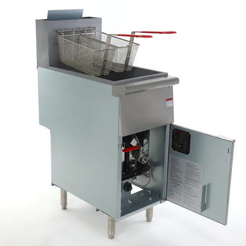 MoTak FF40NG Economy Gas Fryer- (1) 40 lb Vat, Floor Model, Natural Gas