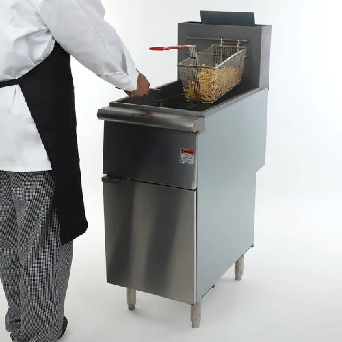 MoTak FF50NG Gas Fryer- (1) 50 lb Vat, Floor Model, Natural Gas