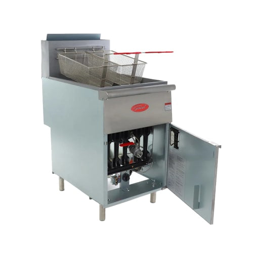 General GFF5-70N Gas Fryer - (1) 70 lb. Vat, Floor Model, Natural Gas