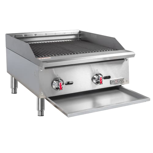 MoTak MBR24 24" Gas Charbroiler w/ Cast Iron Grates - Convertible