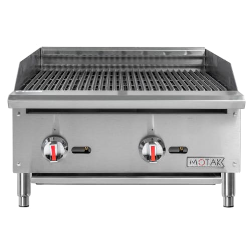 MoTak MBR24 24" Gas Charbroiler w/ Cast Iron Grates - Convertible