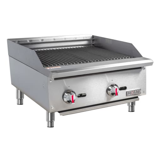 MoTak MBR24 24" Gas Charbroiler w/ Cast Iron Grates - Convertible