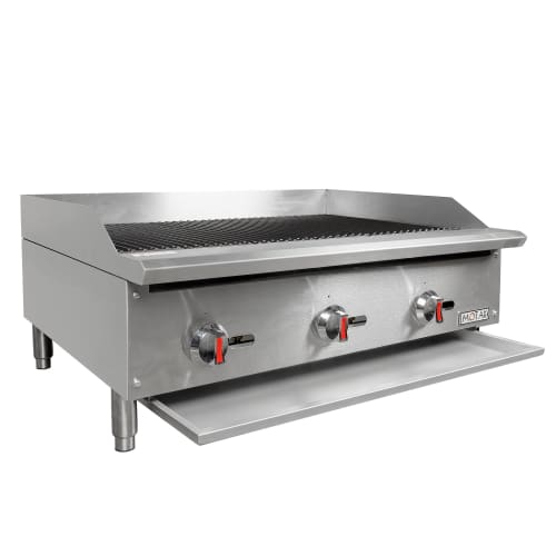 MoTak MBR36 36" Gas Charbroiler w/ Cast Iron Grates - Convertible