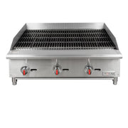MoTak MBR36 36" Gas Charbroiler w/ Cast Iron Grates - Convertible