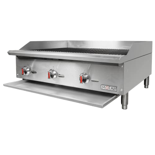 MoTak MBR36 36" Gas Charbroiler w/ Cast Iron Grates - Convertible