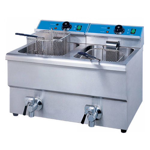 MoTak MCFD8 Countertop Electric Fryer - (2) 18 lb Vats, 208-240v