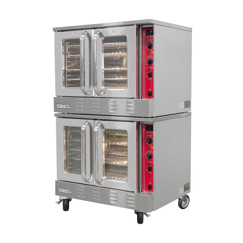 MoTak MDCO-2-DBL-N Bakery Depth Double Full Size Convertible Gas Convection Oven - 108,000 BTU