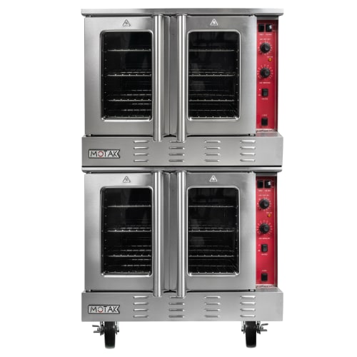 MoTak MECO-2-DBL-208 Double Full Size Electric Convection Oven - 18kW, 208v