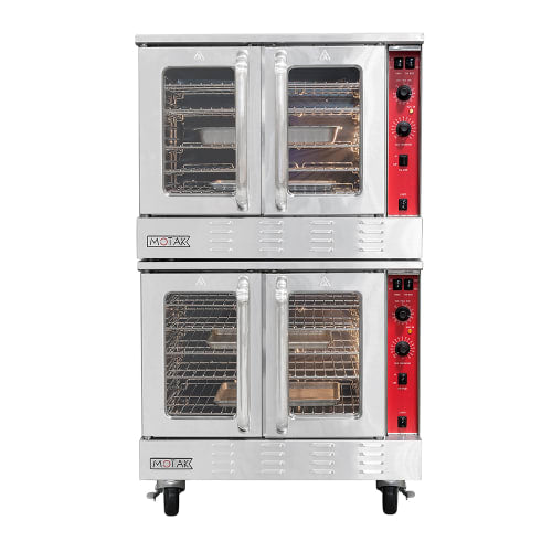MoTak MECO-2-DBL-240 Double Full Size Electric Convection Oven - 23.8kW, 240v