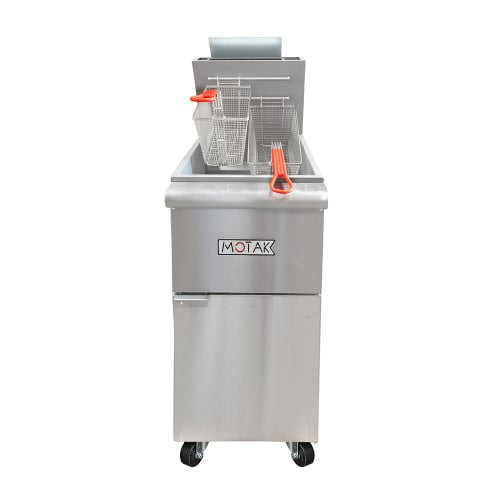 MoTak MGF3-N-C Gas Fryer - (1) 40 lb Vat, Floor Model, Natural Gas