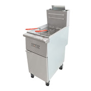 MoTak MGF3-N-C Gas Fryer - (1) 40 lb Vat, Floor Model, Natural Gas