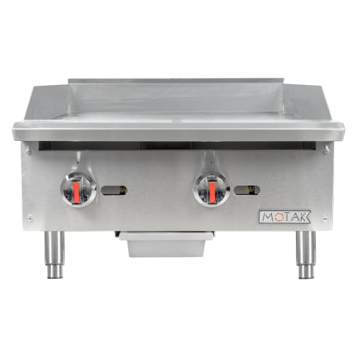 MoTak MGR24 24" Gas Griddle w/ Manual Controls - 3/4" Steel Plate, Convertible