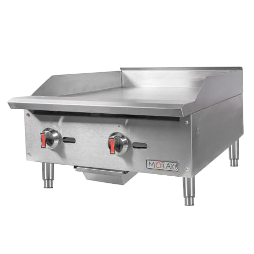 MoTak MGR24 24" Gas Griddle w/ Manual Controls - 3/4" Steel Plate, Convertible