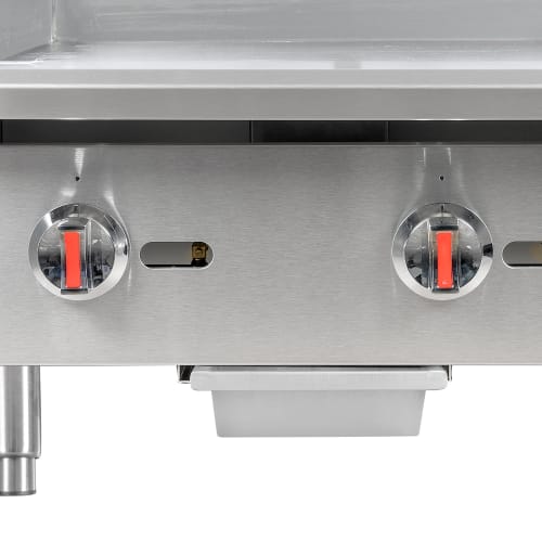 MoTak MGR24 24" Gas Griddle w/ Manual Controls - 3/4" Steel Plate, Convertible