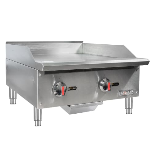 MoTak MGR24 24" Gas Griddle w/ Manual Controls - 3/4" Steel Plate, Convertible