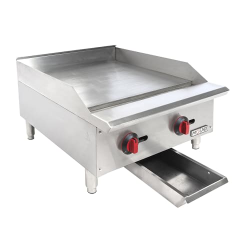 MoTak MGR24-T 24" Gas Griddle w/ Thermostatic Controls - 3/4" Steel Plate, Convertible