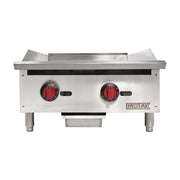MoTak MGR24-T 24" Gas Griddle w/ Thermostatic Controls - 3/4" Steel Plate, Convertible