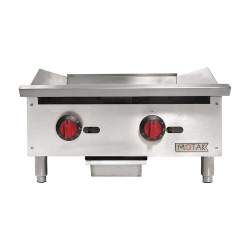 MoTak MGR24-T 24" Gas Griddle w/ Thermostatic Controls - 3/4" Steel Plate, Convertible