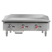 MoTak MGR36 36" Gas Griddle w/ Manual Controls - 3/4" Steel Plate, Convertible