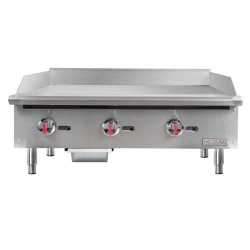 MoTak MGR36 36" Gas Griddle w/ Manual Controls - 3/4" Steel Plate, Convertible