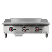 MoTak MGR36-T 36" Gas Griddle w/ Thermostatic Controls - 3/4" Steel Plate, Convertible