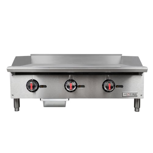 MoTak MGR36-T 36" Gas Griddle w/ Thermostatic Controls - 3/4" Steel Plate, Convertible