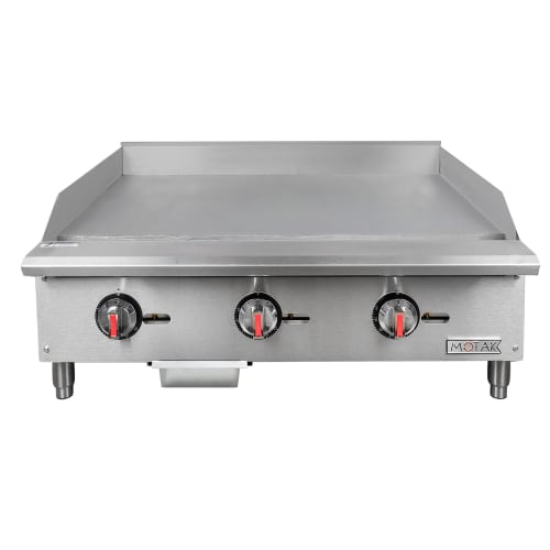 MoTak MGR36-T 36" Gas Griddle w/ Thermostatic Controls - 3/4" Steel Plate, Convertible